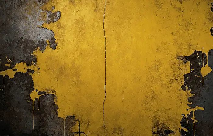 Yellowed Oil Paint Grunge on Metal Plate Jpg